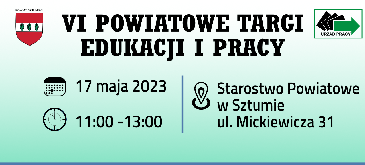 grafika reklamująca targi w Sztumie