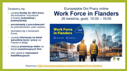 Zdjęcie artykułu Work Force in Flanders 26.04.2024 - Europejskie Dni Pracy...